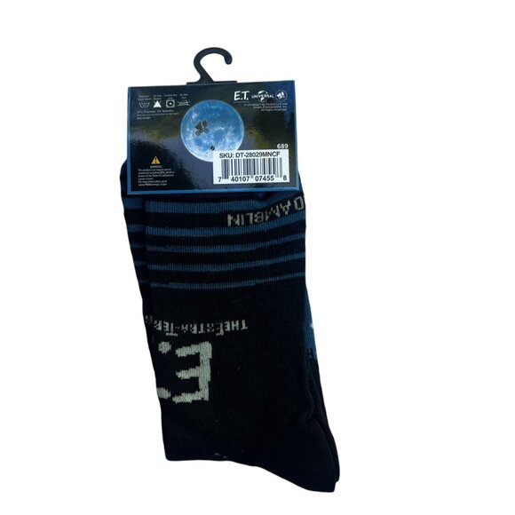 E.T. Socks Universal Studio Size Men's 6-12 Crew Socks NWT - Picture 3 of 3
